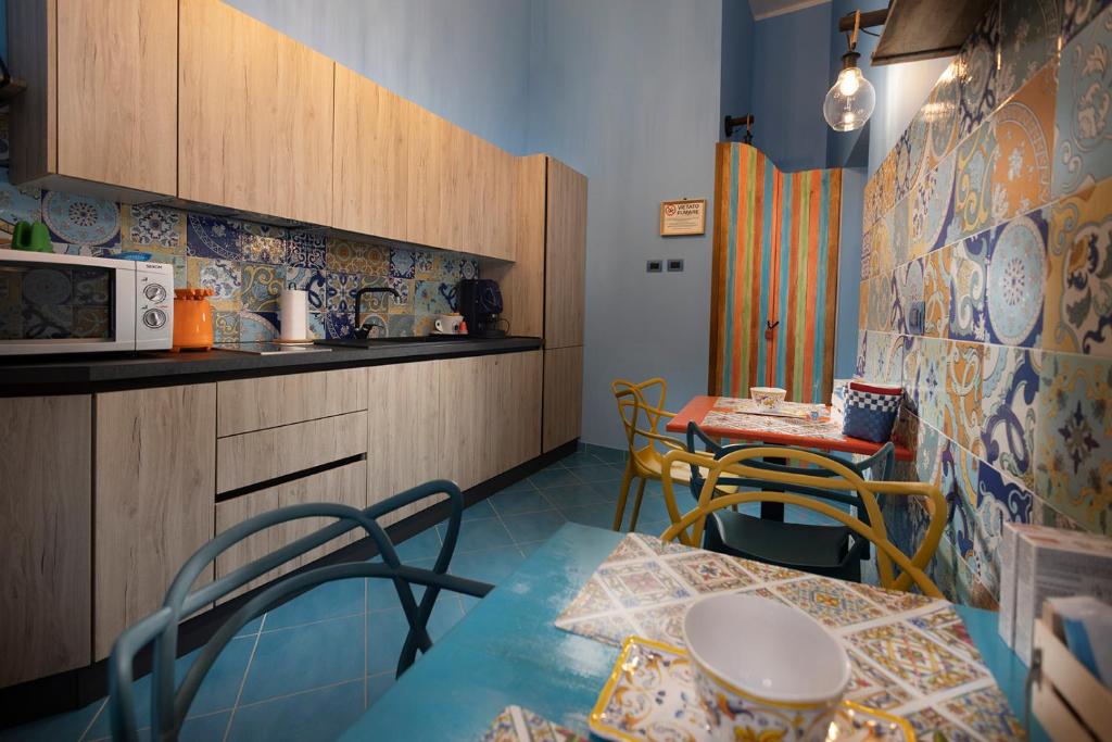 Kuchyň nebo kuchyňský kout v ubytování Casina Lambis