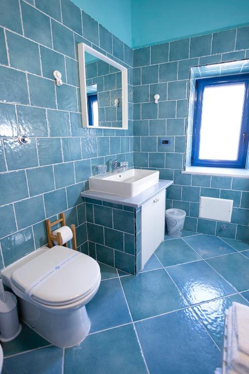 Koupelna v ubytování Casina Lambis