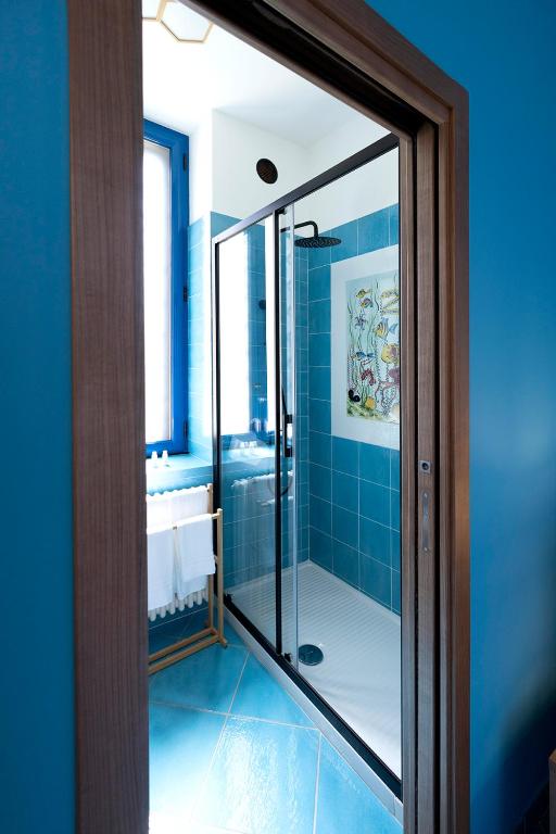 Koupelna v ubytování Casina Lambis