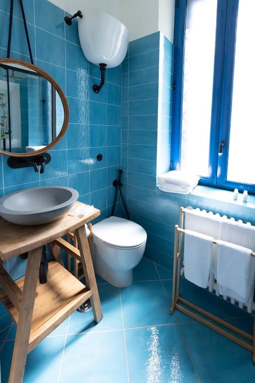 Koupelna v ubytování Casina Lambis