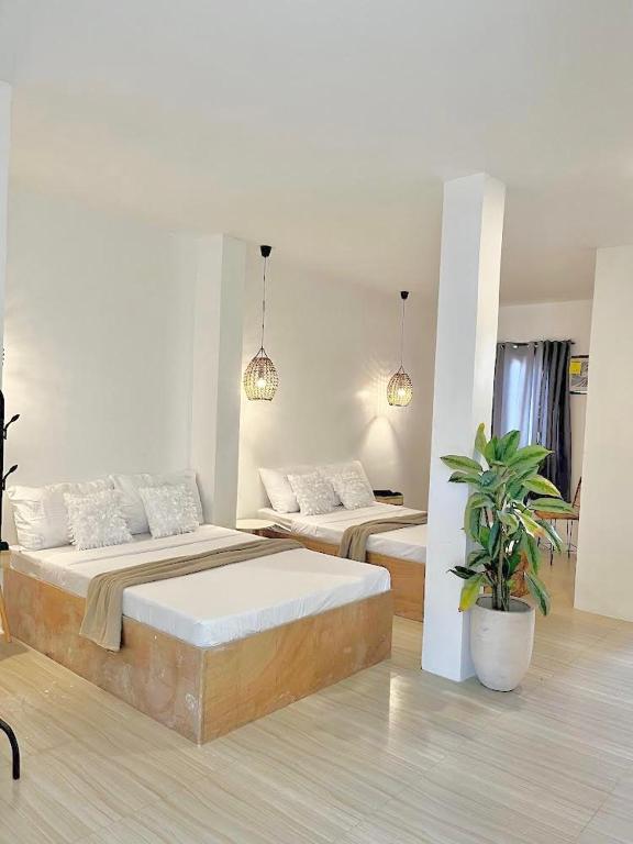 Posezení v ubytování NEW Modern Suite near Airport & Beach