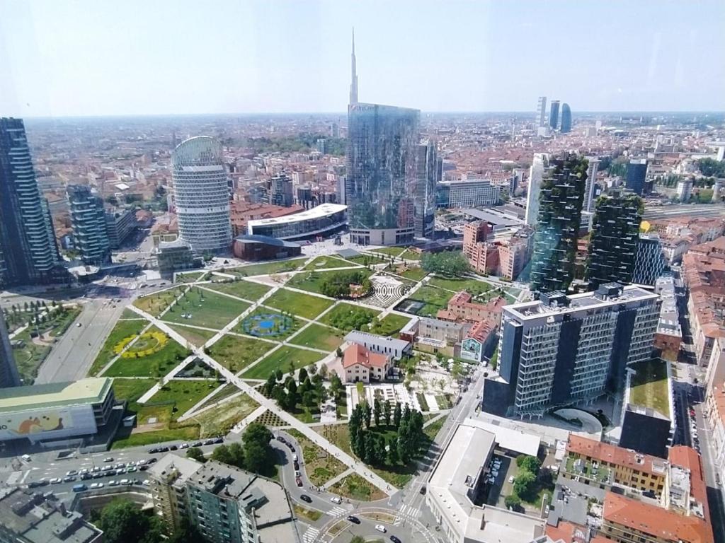 Výhľad na mesto Miláno alebo výhľad na mesto priamo z apartmánu