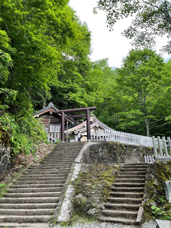 Landskap semula jadi dekat dengan ryokan