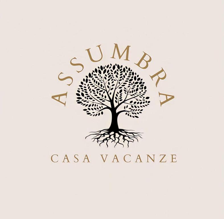 un logotipo para una compañía de seguros con un árbol en ASSUMBRA Casa Vacanze, en Santa Maria Navarrese