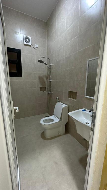 Koupelna v ubytování استراحة المرجانalmarjan chalet
