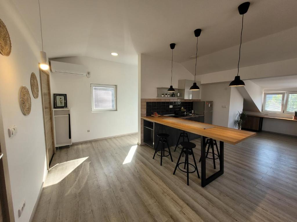 Kuchyň nebo kuchyňský kout v ubytování Villa ARS