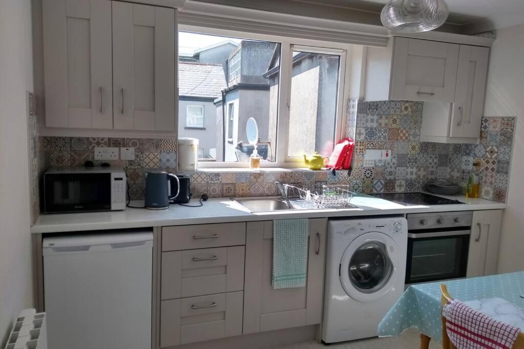 Il comprend une cuisine équipée d'un évier et d'un lave-linge. dans l'établissement 2 Bed City Center Apartment, à Galway