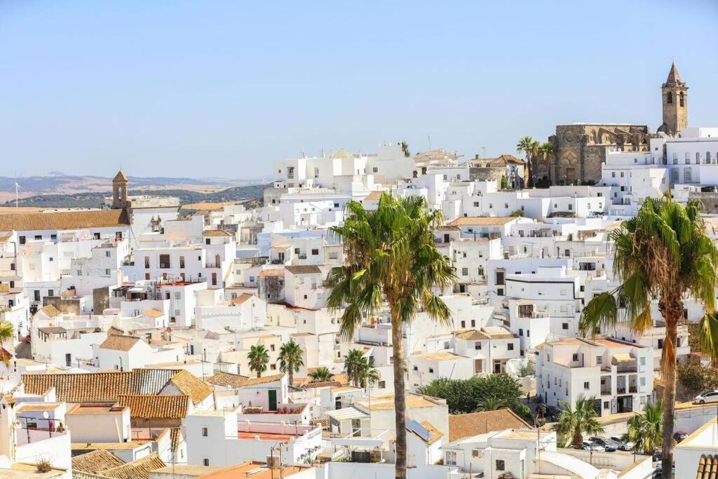 Widok na miasto Vejer de la Frontera z tego apartamentu