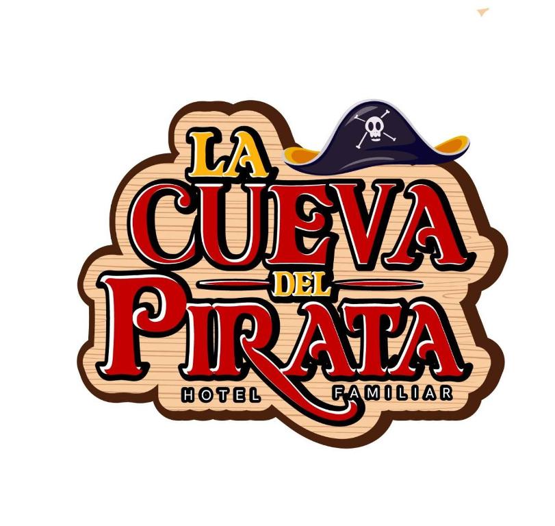 Un panneau pour un restaurant cubain avec un chapeau de pirates dans l'établissement Hotel La Cueva del Pirata, à Casitas