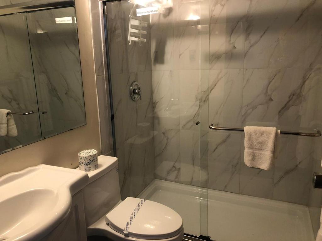 Koupelna v ubytování Houston Motor Inn