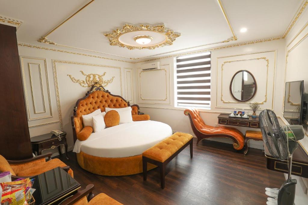 Posezení v ubytování Hoàng Gia Xa La Boutique Hotel