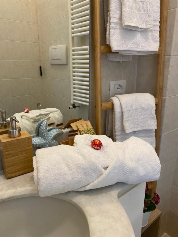 Postel nebo postele na pokoji v ubytování Casa nel Golfo - free parking