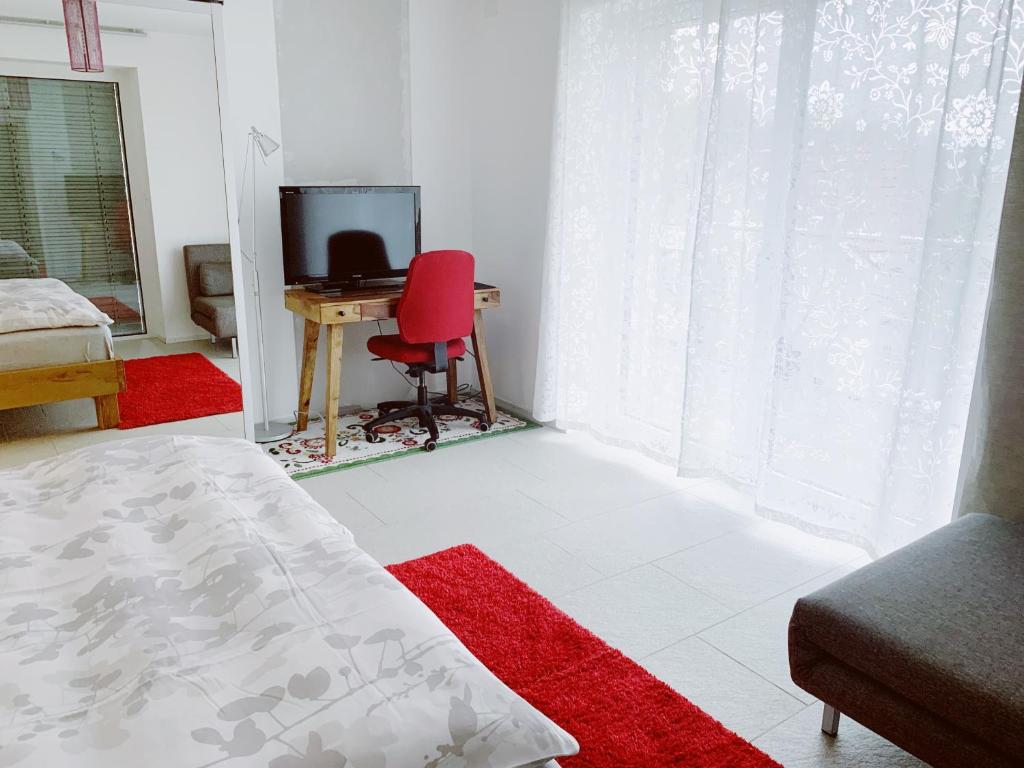 TV a/nebo společenská místnost v ubytování N1 Standalone House Baden