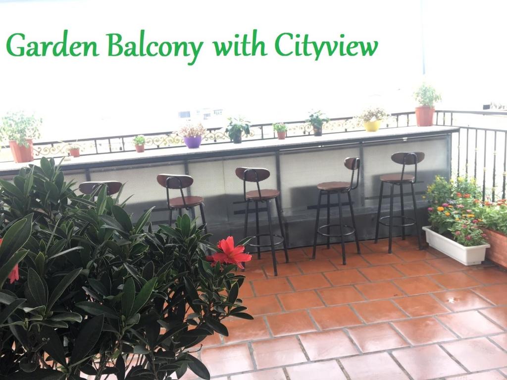 Balkón nebo terasa v ubytování Golden Sun Hotel