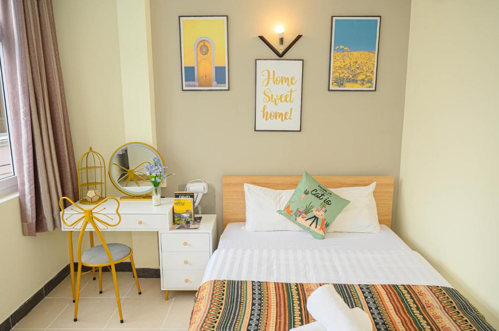 Posteľ alebo postele v izbe v ubytovaní Jasmine Hotel