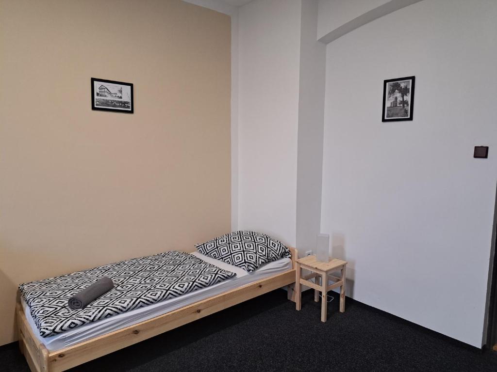 Postel nebo postele na pokoji v ubytování Pension U Johnů