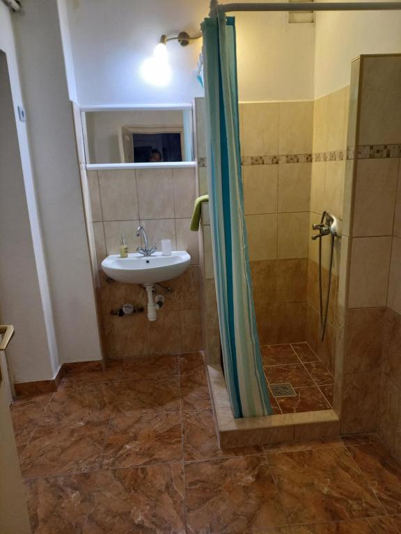 Kúpeľňa v ubytovaní Elefántos Apartman