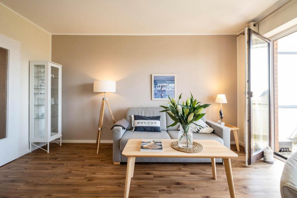 Posezení v ubytování Haus Nordseeblick Wohnung 32