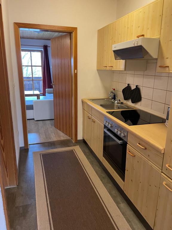 Kuchyň nebo kuchyňský kout v ubytování Feriendorf Hauzenberg