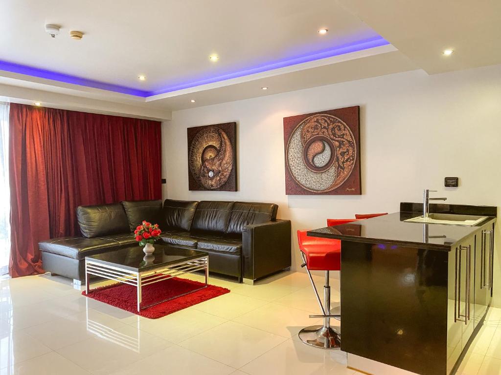 Posezení v ubytování Absolute Bangla Suites
