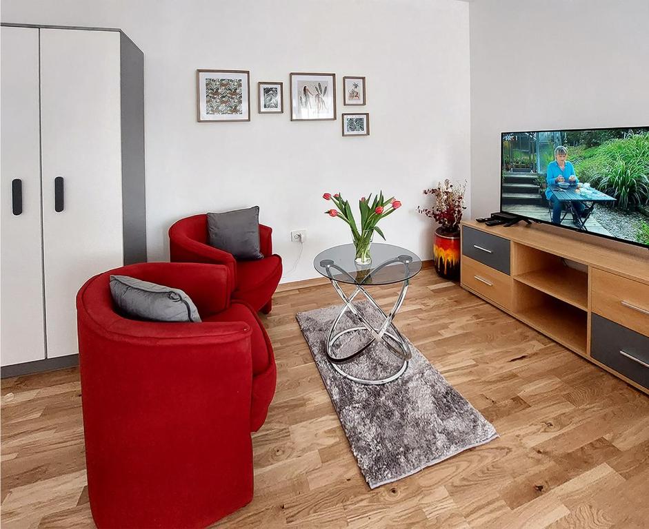 TV a/nebo společenská místnost v ubytování Apartment Oliva