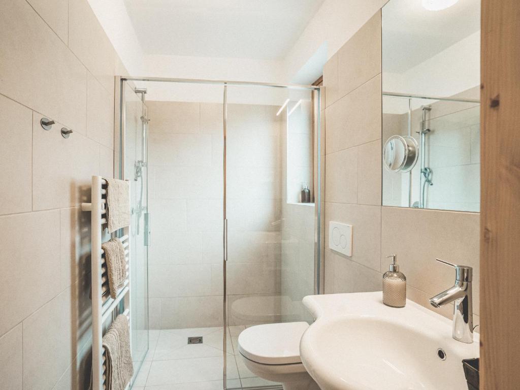 Koupelna v ubytování Hotel Turmwies