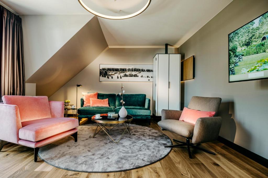 Posezení v ubytování Relais & Châteaux Landhaus Stricker
