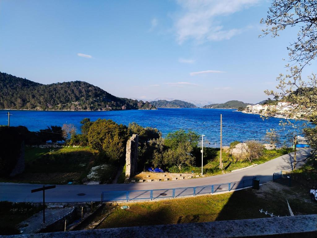 Blick auf einen großen Wasserkörper in der Unterkunft Apartments Patricija in Polače