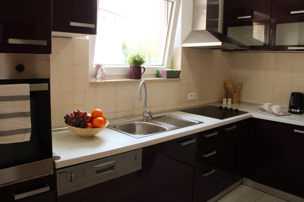 Kuchyň nebo kuchyňský kout v ubytování Apartman Villarossa