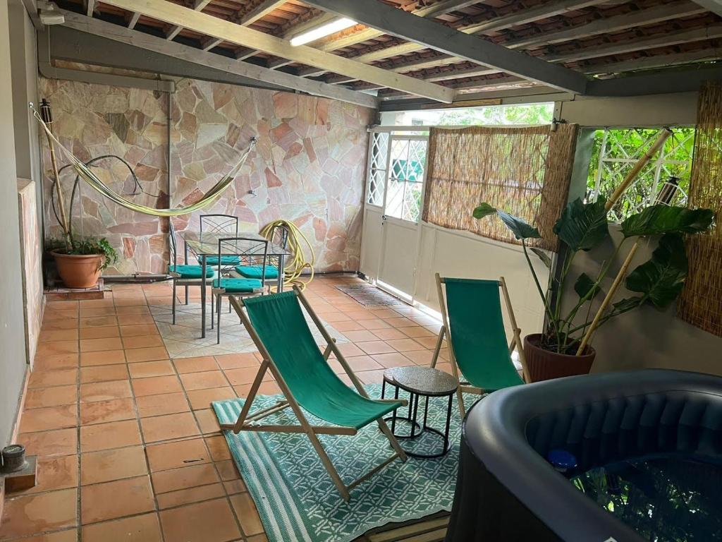 Χώρος καθιστικού στο Les Tuiles Rouges