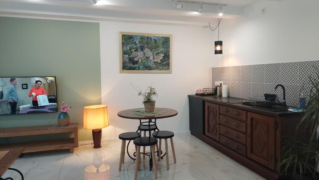 Kuchyňa alebo kuchynka v ubytovaní Apartamenty Biała Perła