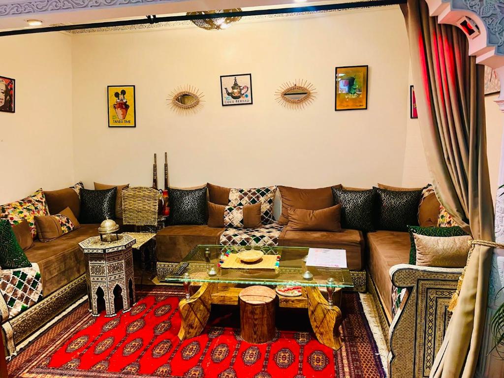 Posezení v ubytování Riad Maison Aicha