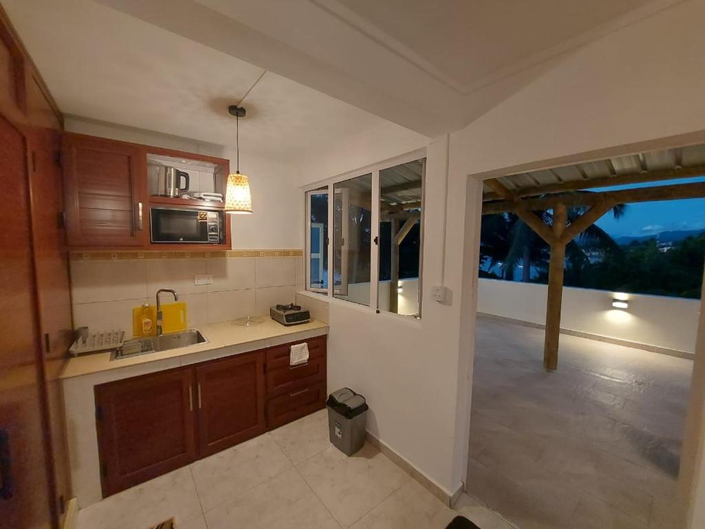 Kuchyň nebo kuchyňský kout v ubytování Oceanview Kite Studio