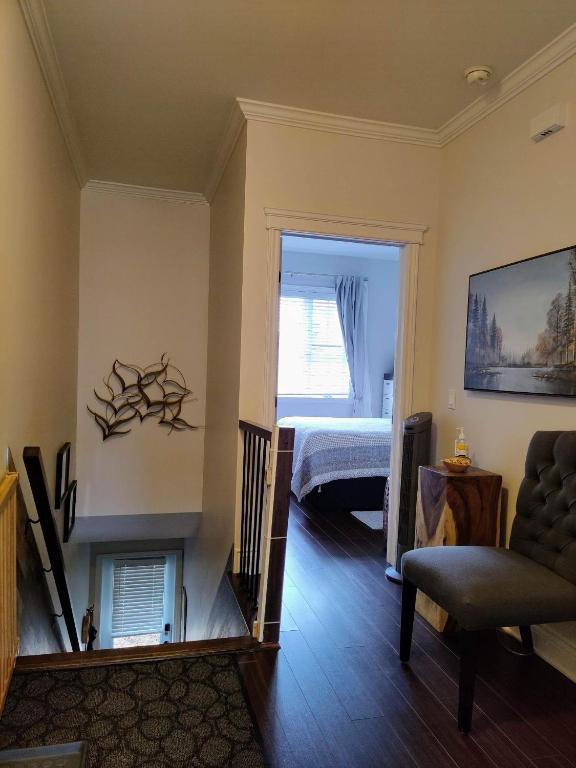 Posezení v ubytování Le 204 Champlain Bromont