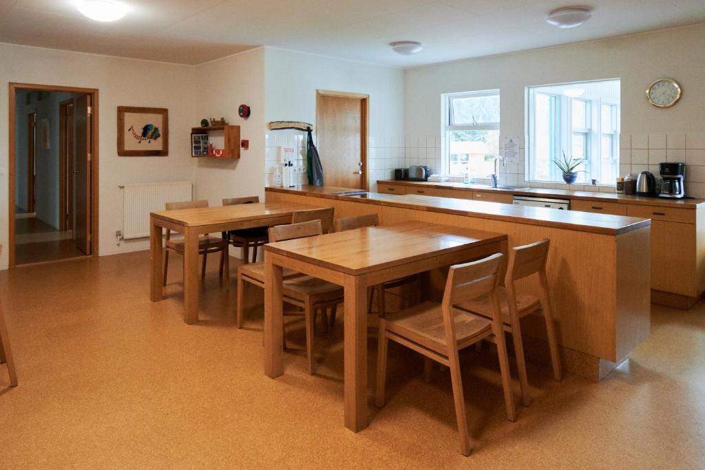 Eldhús eða eldhúskrókur á Solheimar Eco-Village Guesthouse