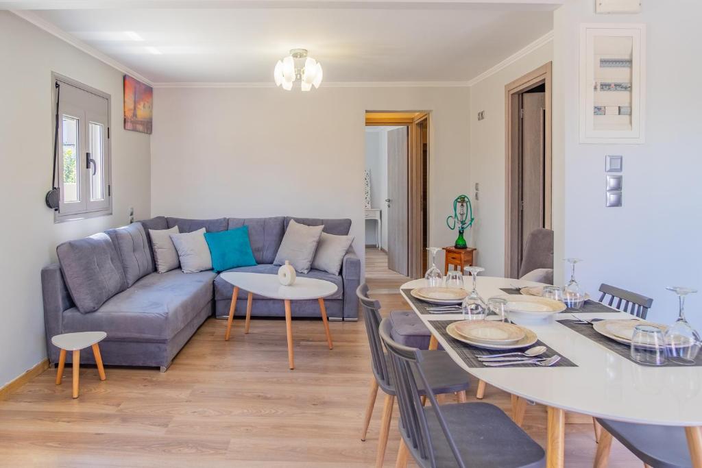 Posezení v ubytování Dion apartment
