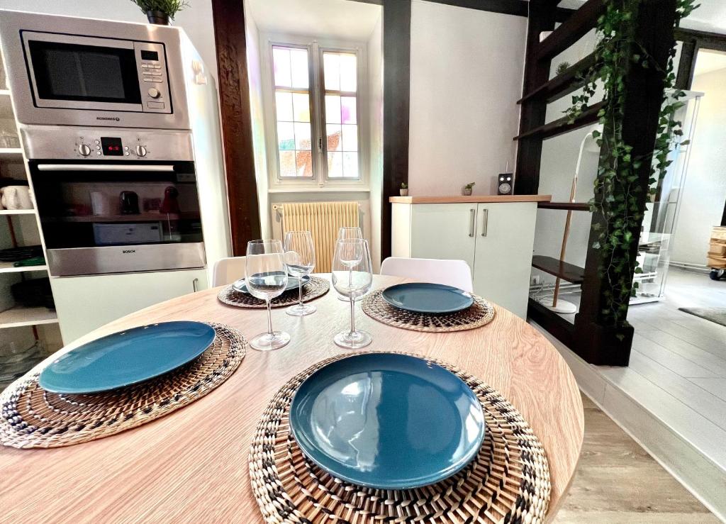 Kuchyňa alebo kuchynka v ubytovaní Seppala charmant appartement