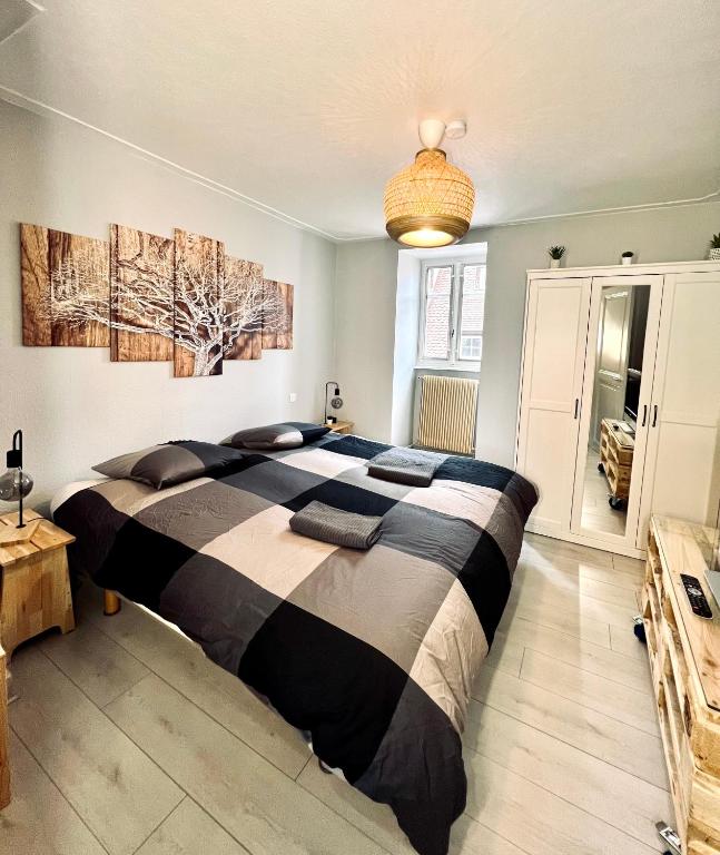 Posteľ alebo postele v izbe v ubytovaní Seppala charmant appartement