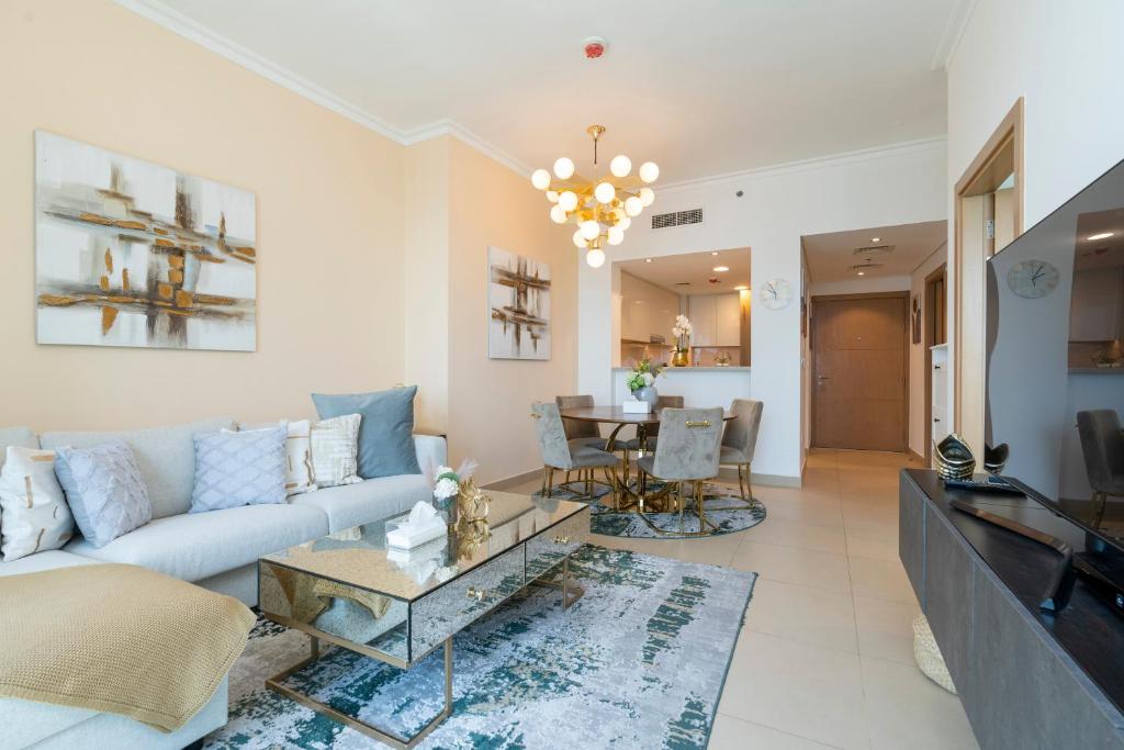 Prestige Living 1BR با نمای کامل برج خلیفه توسط Auberge