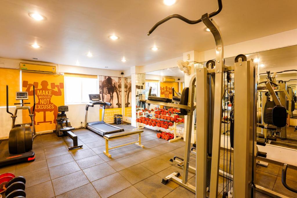 Fitness centrum a/nebo fitness zařízení v ubytování BloomSuites l Calangute