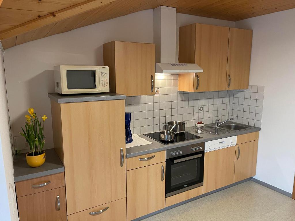 Kuchyň nebo kuchyňský kout v ubytování Haus Dagmar