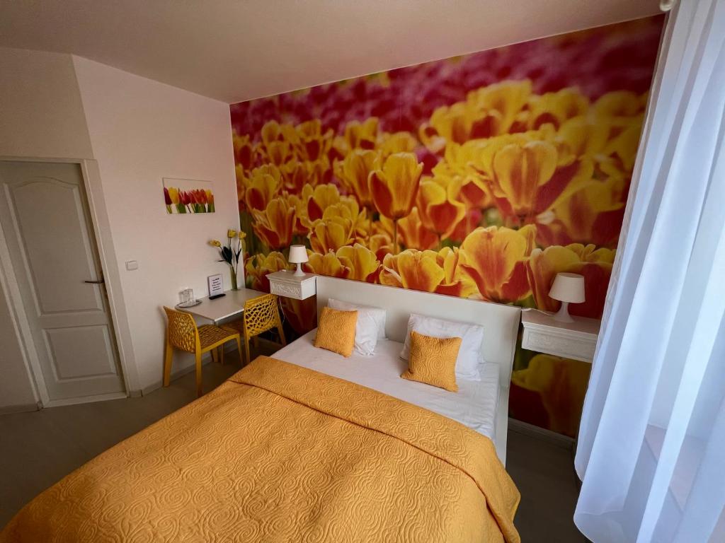 Postel nebo postele na pokoji v ubytování U svatého Urbana