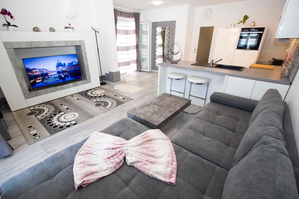 Area tempat duduk di Apartment Maria Makarska