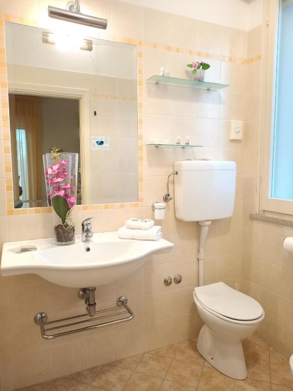 Koupelna v ubytování Hotel Cristoforo Colombo