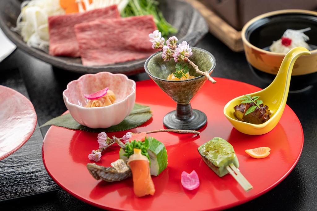 Matur á eða í nágrenni ryokan-hótelanna