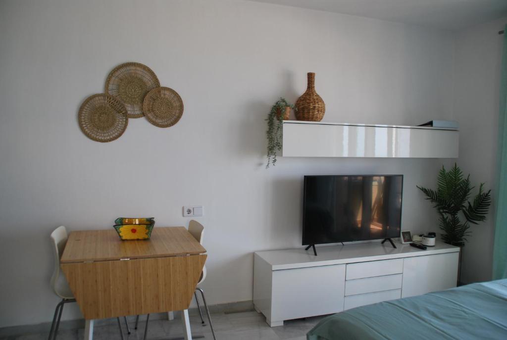 TV a/nebo společenská místnost v ubytování Studio 1 - Sea front