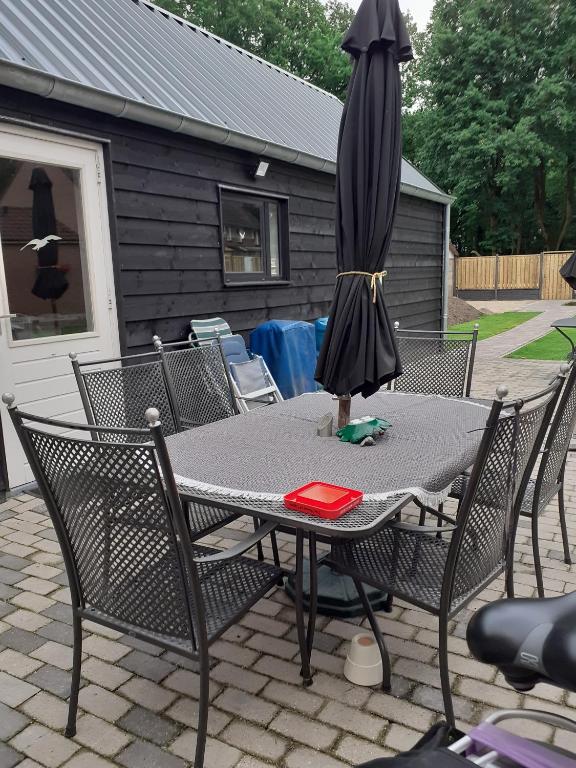 Patio nebo venkovní prostory v ubytování Studio Bosuiltje