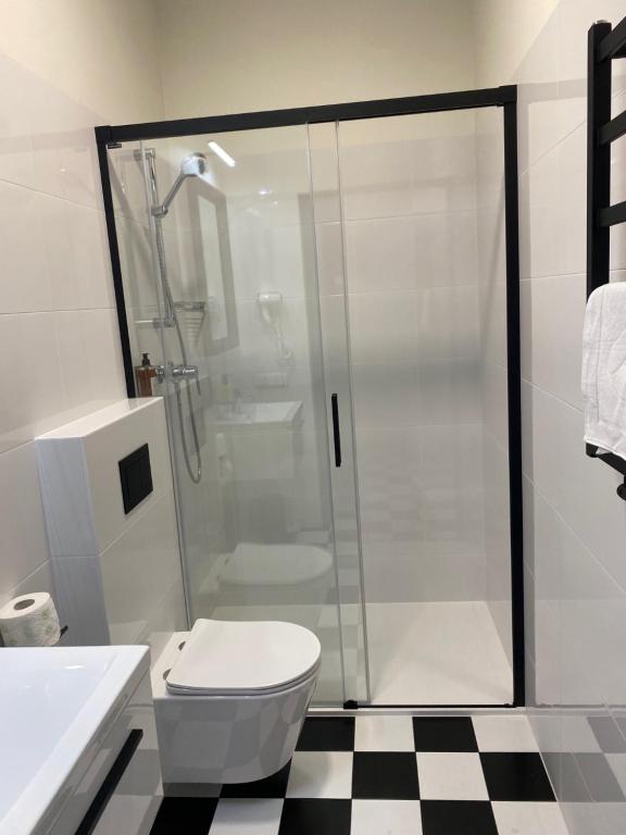 Kúpeľňa v ubytovaní Apartamenty Wodna 13