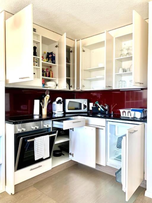 Kuchyň nebo kuchyňský kout v ubytování Little Penthouse ****