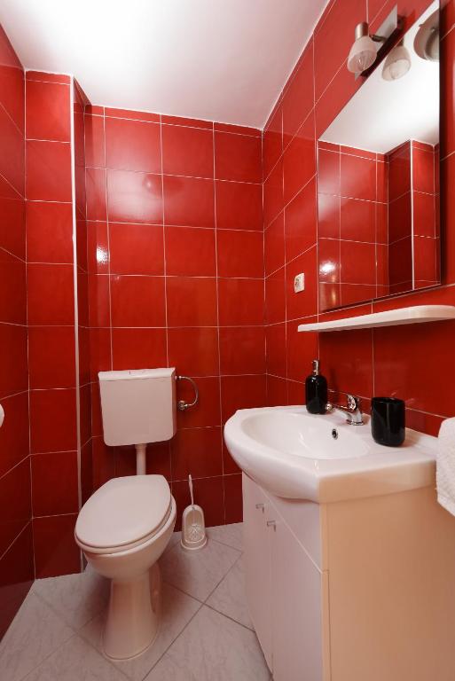 Koupelna v ubytování Villa Zaton